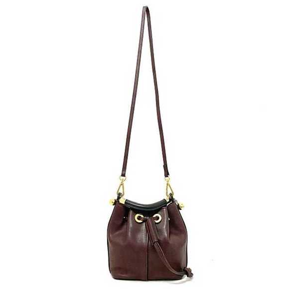 Chloé Chloe Shoulder Bag Wine Red 2way Leather Handbag Ladies - Picture 2 of 10